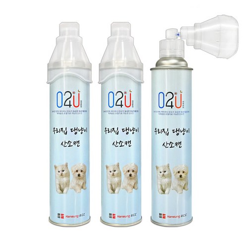 강아지산소캔 - 오투포유 반려동물 산소캔, 816ml, 3개