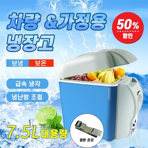 차량용 냉장고 이동식 미니냉장고 캠핑용 대용량 냉온장고 가정용 겸용 냉동고, 블루-차량용6L