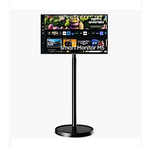 [삼성] 삼탠바이미 M5 27인치 스마트 모니터 LS27CM502EK-BK 전용 이동식 거치대 패키지, (LS27CM502EKXKR +무빙 스탠드)