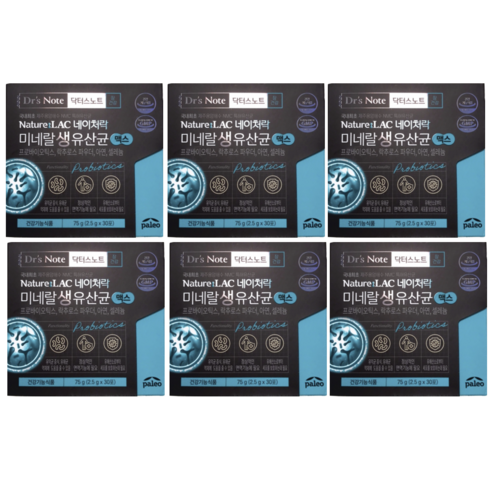 팔레오 닥터스노트 네이처락 미네랄 생유산균 맥스 2.5g 30포 x 6개