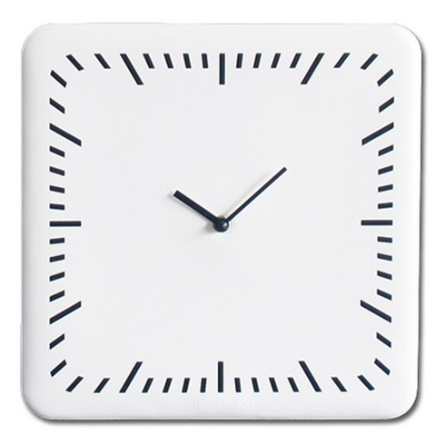 HOOSDESIGN Time Block Collection 무소음 벽시계 TB-4W, White