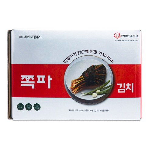 쪽파김치5kg - HM 쪽파김치 5kg 수입 식당용 대용량, 1개