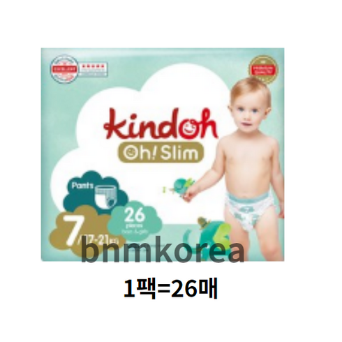 킨도 프리미엄 오슬림 팬티형 기저귀 특점보 7단계 특점보(17~21kg), 26매