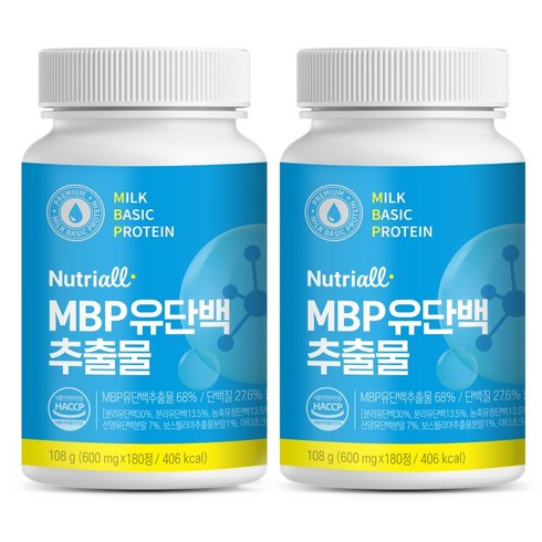 MBP 유단백추출물정 180정 6개월분 엠비피 유청 단백질, 2개 (360정), 2개