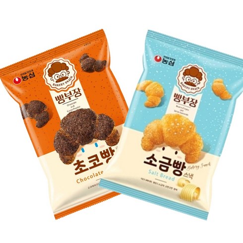 소금빵원데이클래스 - 농심 빵부장 소금빵 55g 4개 +초코빵 55g 4개, 440g, 1세트