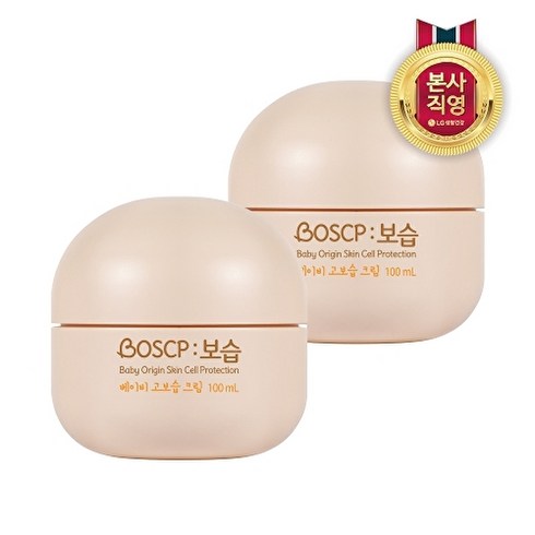 LG생활건강 BOSCP 보습 베이비 고보습크림 100ml 2개, 기타