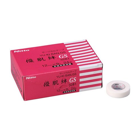 일본 니토 유키반테이프 GS 12mmx9m 낱개판매 종이테이프 속눈썹 테이프, 1개