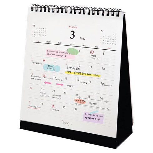 아이씨엘디자인 Desk Calendar 2024 M, 1개, 블랙