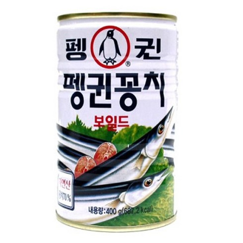 펭귄꽁치 - 펭귄 꽁치보일드 통조림, 400g, 3개