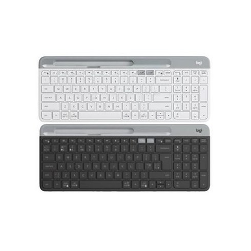 (정품 새박스 수입)로지텍 슬림 멀티 디바이스 무선 키보드 K580 블랙 화이트 Logitech K580 slim multi keyboard 영문자판, 1개, 1.로지텍 K580 블랙/One Size