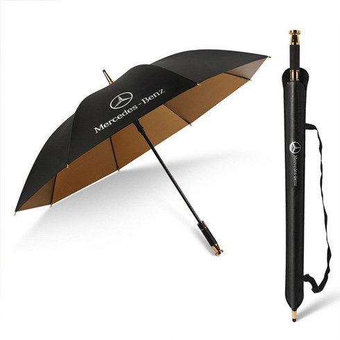 레나틱 프리미엄 벤츠 골프 튼튼한 대형 자동 장우산, 1개, 벤츠장우산(골드)