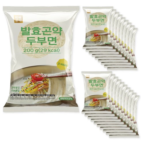 곤약면 - 빼빼곤약 발효곤약두부면 200g x 20팩 (100g당 14.5kcal), 20개