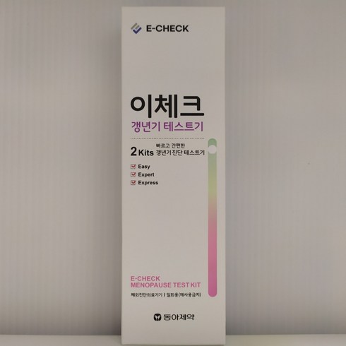 2023년 가성비 최고 갱년기테스트기 - 동아제약 갱년기 테스트기 이체크 2Kits 진단 검사 테스트 키트, 2개입, 1개