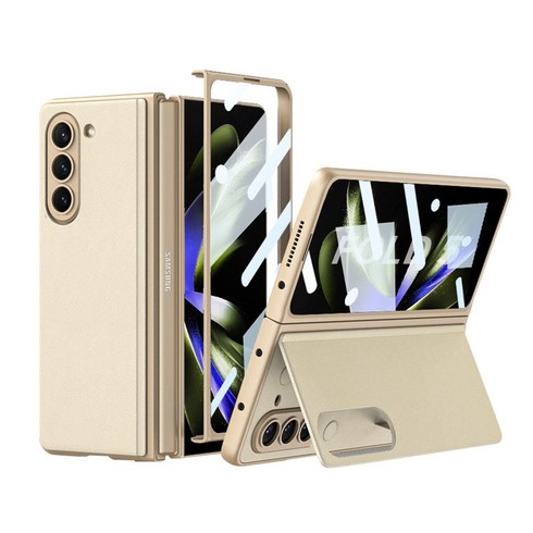 2023년 가성비 최고 폴드5케이스 - 아폰케 갤럭시Z폴드5 GKK 전면강화유리 가죽 거치대 케이스 FD57