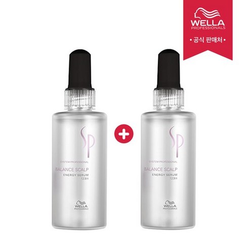 포티샤두피세럼 - [1+1] 웰라 두피 세럼 SP 밸런스 스캘프 에너지 세럼 100ml, 2개
