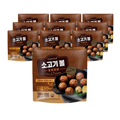 위드잇소고기볼 - 맛있소 소고기볼 오리지널 100gX10팩(1kg), 10개