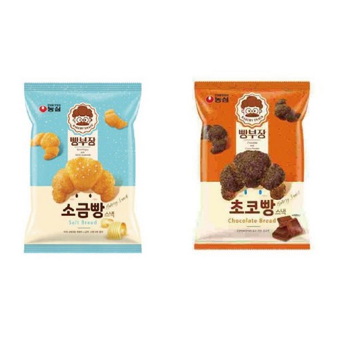 소금빵클래스 - 농심 빵부장 소금빵 55gx10개+초코빵 55gx10개, 55g, 20개