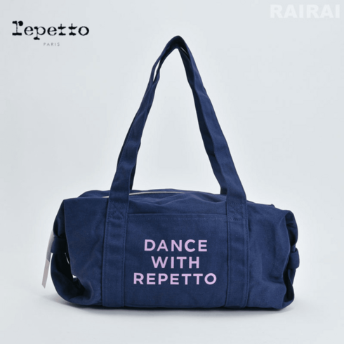 레페토레오타드 - Repetto 레페토 더플백 M 코튼 DANCE WITH REPETTO 네이비 발레 요가 필라테스 가방