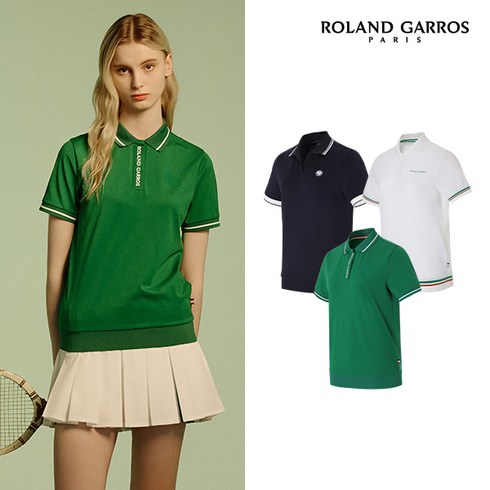 2023년 가성비 최고 브랜드아울렛 - 롤랑가로스 [롤랑가로스] 23SS 여성 클래식 카라반팔티 3컬러 택1