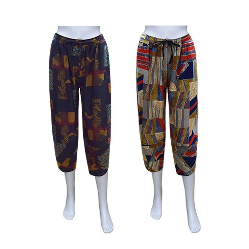 2023년 가성비 최고 냉장고바지세트 - 잭오브캠브릿지 간절기 엄마옷 일바지 항아리바지 꽃바지 엄마 루즈핏 2장 세트