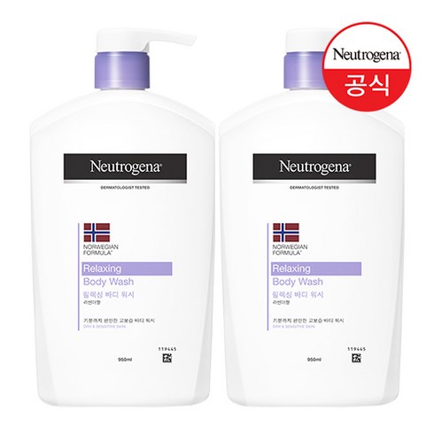 뉴트로지나 노르웨이젼 포물러 릴랙싱 바디워시 라벤더향, 950ml, 2개