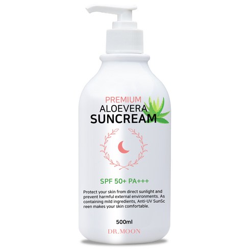 닥터문 프리미엄 대용량 알로에베라 선크림 SPF50+ PA+++, 500ml, 1개