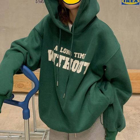 남녀공용 WITHOUT 기모 후드 티셔츠