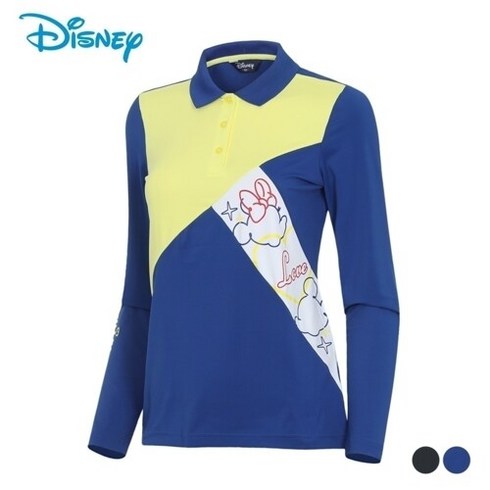 2023년 가성비 최고 디즈니골프웨어여성 - 디즈니골프 여성 사선 포인트 긴팔 티셔츠 DK1LTS015