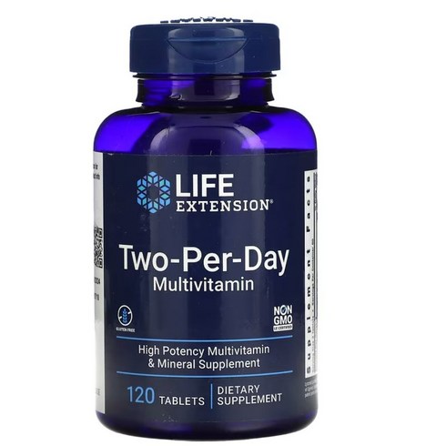 Life Extension 라이프익스텐션 투퍼데이 Two-Per-Day Tablets 타블렛 120정, 1개