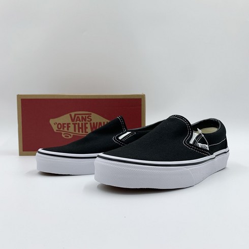 반스 코어클레식 솔리드 슬립온 기본 스니커즈 VN000EYEBLK