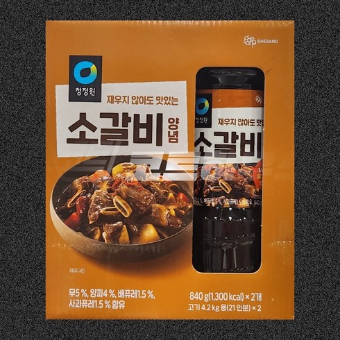 la갈비양념장 - 청정원 전통 소갈비양념, 840g, 2개