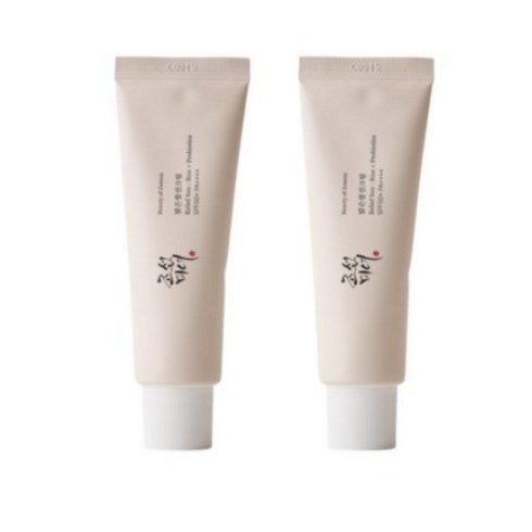 조선미녀 맑은쌀 선크림 1+1 Beauty of joseon Suncreen cream 유기자차 선크림, 2개, 50ml