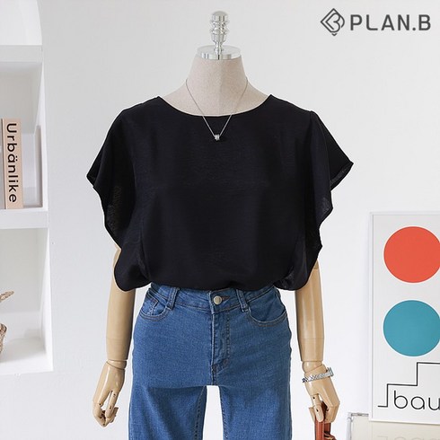 플랜비 썸머 사이드 셔링 블라우스 P2304BL051B
