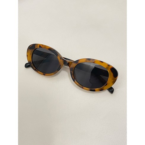 자외선차단 남자 여자 틴트 선글라스 타원형 캣아이 빈티지 투명 패션 브라운 카키 호피선글라스