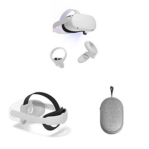 meta quest 2 — 완전 무선 올인원 vr 헤드셋 — 256gb+quest 2 elite 스트랩 +quest 2 휴대용 케이스