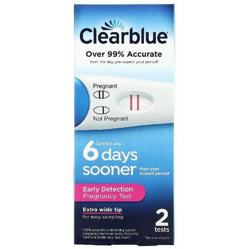 누리네 Clear Blue 얼리 임신 테스트 테스트기 2개 No.36106, 1개