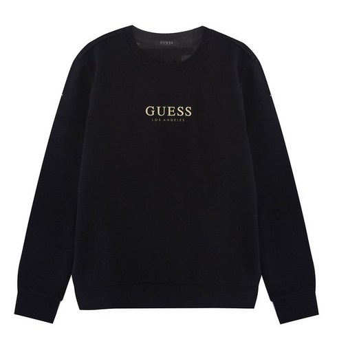 2023년 가성비 최고 게스 GUESS 여성 컴팩트코튼 셋업 2세트 - 게스 GUESS 여성 블랙 맨투맨