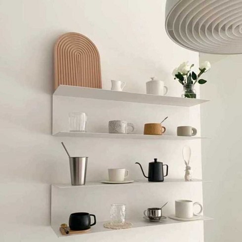 디터람스 무소음 포스터 액자 인테리어 벽선반 비초에, 흰색100x15x20