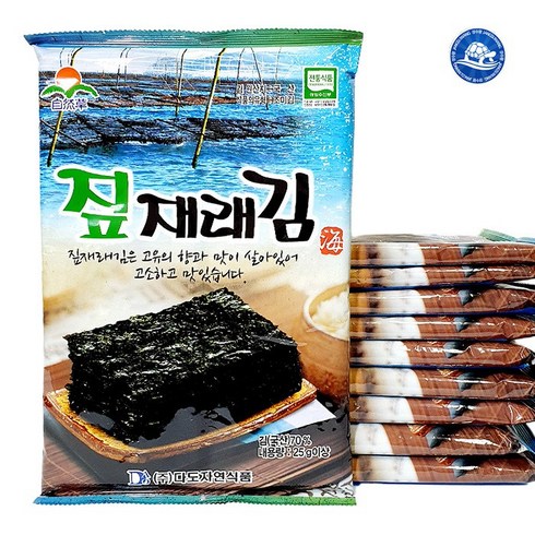 장수왕 짚재래김 25g X 10봉 1팩 조미김 재래김 전장김, 1봉, (25g X 10봉)