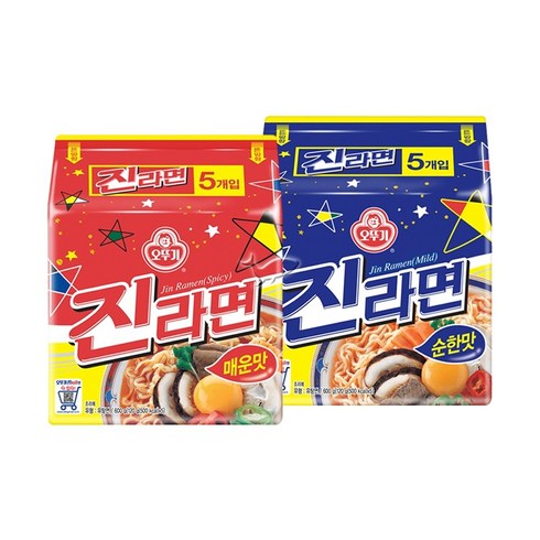 진라면매운맛40봉 - 오뚜기 진라면 120g 20봉 30봉 40봉 얼큰한 매운 순한 맛, 40개