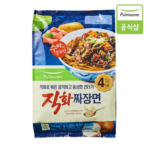[풀무원] 직화 짜장면 4인 1320g, 1개