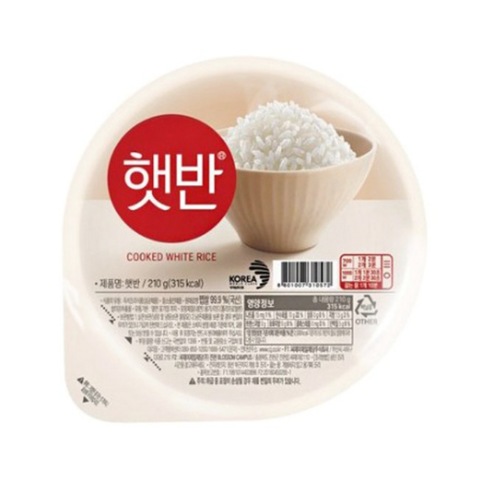 햇반 백미밥, 210g, 36개