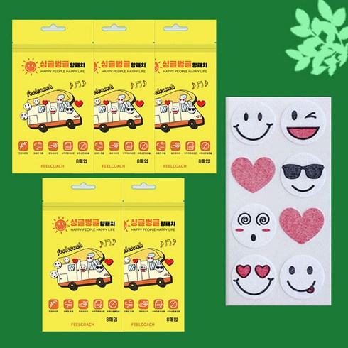 싱글벙글 향패치 5장(40개입) 아로마패치 향기패치, 단품
