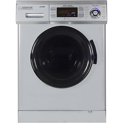 적도 콤팩트 110V 통풍통풍 15lbs 콤보 세탁기 건조기 1400RPM블랙, Silver