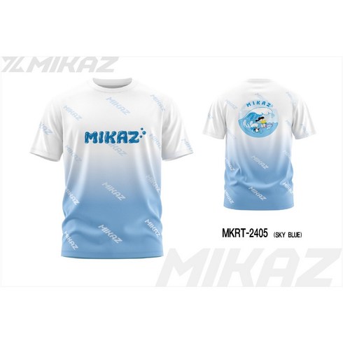 미카즈키다낭 - [MIKAZ] 미카즈 2024 코튼라이크 오버핏티셔츠 MKRT-2405 (sky blue) 배드민턴&탁구&테니스&스쿼시&볼링&스포츠&라온스포츠