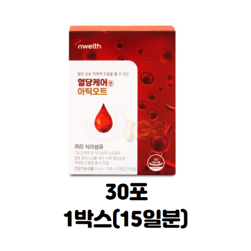 혈당케어엔 아틱오트 오트베타글루 30포x2박스, 108g, 1개