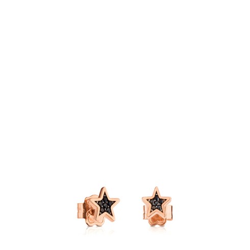TOUS Rose Vermeil Silver Motif Earrings with Spinel/토스 로즈 골드 스피넬 귀걸이/414933530 Spinel 토스 주얼리 4149335