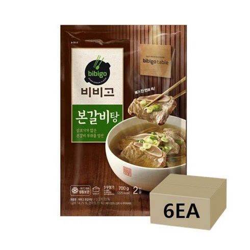 비비고본갈비탕 - 3+3 CJ 비비고 본갈비탕 700g x 총6개, 6개