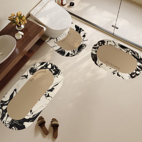 규조토매트 3종세트 - GSTUFF 규조토 발매트 건식 욕실 매트 3종세트, 세트E