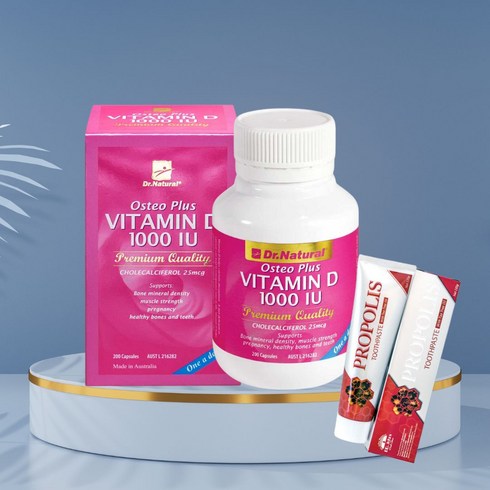 닥터내츄럴 닥터네츄럴 비타민 D 1000IU 100정 + 프로폴리스 치약
